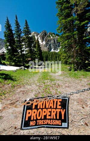 No trespassing sign in west-central Colorado
