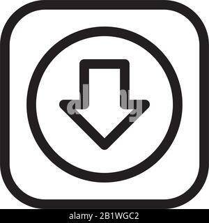 Download file icon template black color editable. Download file icon symbol Flat vector sign isolated on white background. Simple logo vector illustra Stock Vector
