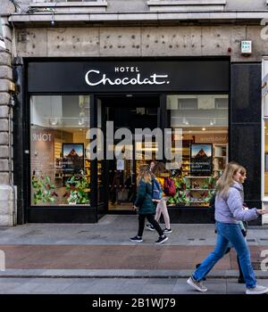 A branch of Hotel Chocolat, chocolate shop, in Henry Street. Stock Photo