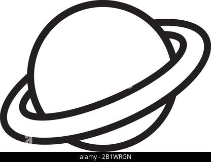 Space and planet icon template black color editable. Space and planet icon symbol Flat vector sign isolated on white background. Simple logo vector il Stock Vector