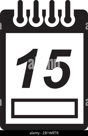 Calendar date, Date notes business, office event icon template black color editable. Calendar date symbol Flat vector illustration for graphic and web Stock Vector