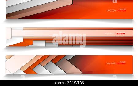 Vector banners arranged for your design, Abstract background illustration. Stock Vector