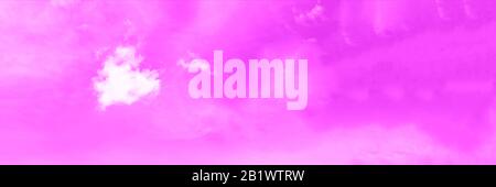 The heart cloud on pink sky background. Valentines day concept. Place for text. Banner.