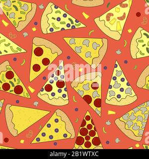 buying pizza through the gadget app vector illustration Stock Vector