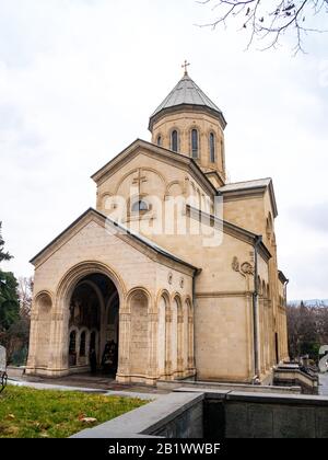 View on Kashveti Church of St. George on Shota Rustaveli Avenue, Tbilisi Stock Photo