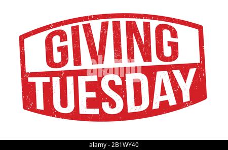 Giving tuesday sign or stamp on white background, vector illustration Stock Vector
