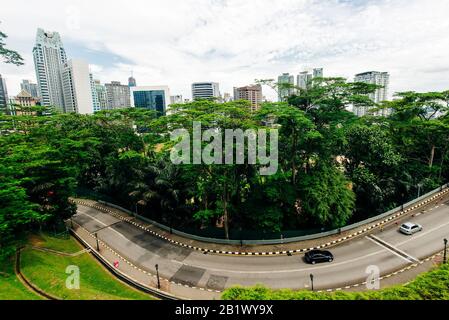 Kuala Lumpur city view from Bukit Nanas Forest Reserve and now called Forest Eco-Park Stock Photo