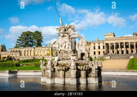 Perseus and Andromeda fountain, Witley Court, English Heritage property, Worcestershire UK Stock Photo