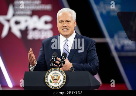 Oxon Hill, U.S. 27th Feb, 2020. February 27, 2020 - Oxon Hill, MD, United States: Matt Schlapp, Chairman, American Conservative Union, at the Conservative Political Action Conference (CPAC). (Photo by Michael Brochstein/Sipa USA) Credit: Sipa USA/Alamy Live News Stock Photo