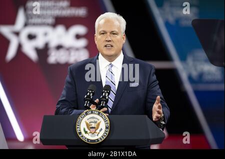 Oxon Hill, MD, USA. 27th Feb, 2020. February 27, 2020 - Oxon Hill, MD, United States: MATT SCHLAPP, Chairman, American Conservative Union, at the Conservative Political Action Conference Credit: Michael Brochstein/ZUMA Wire/Alamy Live News Stock Photo