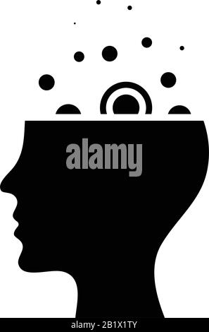 Collecting ideas black icon, concept illustration, vector flat symbol, glyph sign. Stock Vector