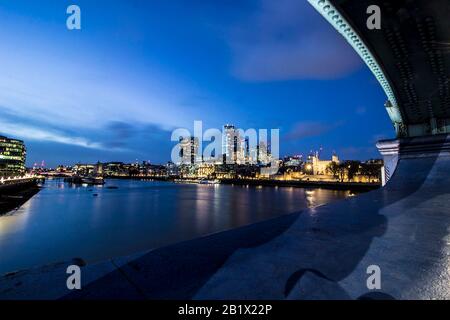 River Thames by night Stock Photo