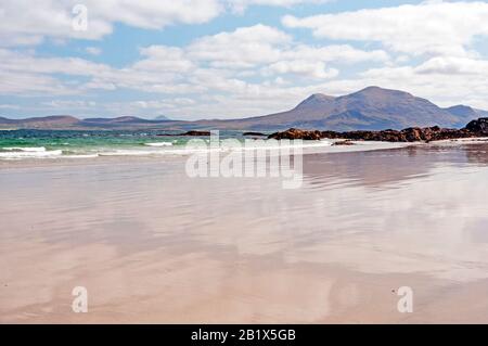 Whitestrand and sea, Renvyle Peninsula, County Galway, Ireland Stock Photo