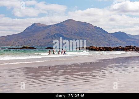 In the water at Whitestrand, Renvyle Peninsula, County Galway, Ireland Stock Photo