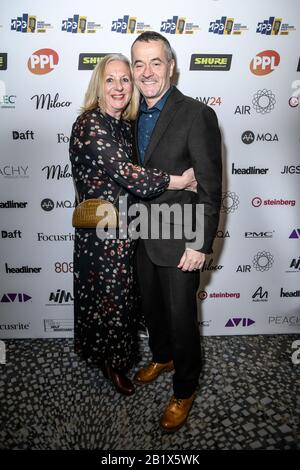 London, UK. 27th Feb 2020. Stephen Street and wife nominee The Music Producers Guild Awards at Grosvenor House, Park Lane, on 27th February 2020, London, UK. Credit: Picture Capital/Alamy Live News Stock Photo