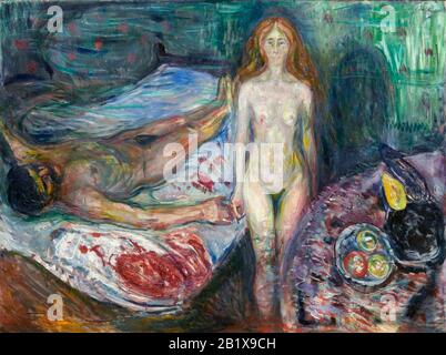 The Death of Marat  by Edvard Munch, 1907 Stock Photo