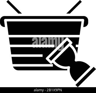 Consumer balance black icon, concept illustration, vector flat symbol, glyph sign. Stock Vector