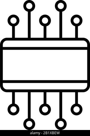 Microscheme line icon, concept sign, outline vector illustration, linear symbol. Stock Vector
