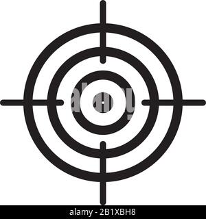 Target Goal icon template black color editable. Target Goal icon symbol Flat vector illustration for graphic and web design. Stock Vector