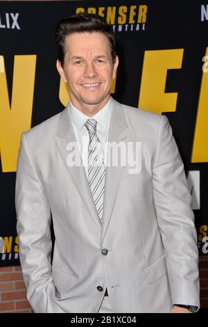 Los Angeles, USA. 27th Feb, 2020. LOS ANGELES, CA: 27, 2020: Mark Wahlberg at the world premiere of 'Spenser Confidential' at the Regency Village Theatre. Picture Credit: Paul Smith/Alamy Live News Stock Photo