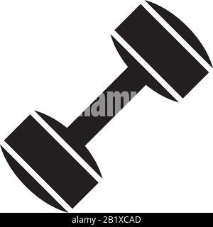 Dumbbells barbell muscle lifting icon template black color editable. Dumbbells barbell muscle lifting icon symbol Flat vector illustration for graphic Stock Vector