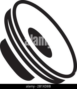 Stereo Speaker Icon template black color editable. Stereo Speaker Icon symbol Flat vector illustration for graphic and web design. Stock Vector