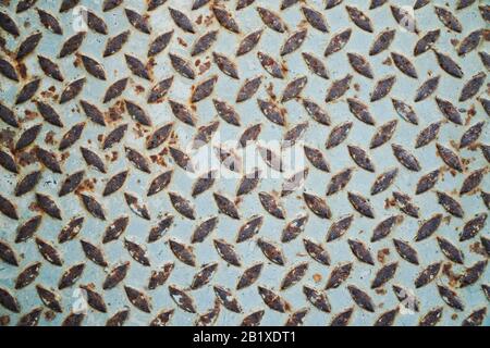 Abstract background vintage metal plate, Iron surface with rust. Stock Photo