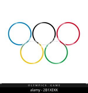 sign of the Olympic rings. Vector illustration. Sport Stock Vector ...