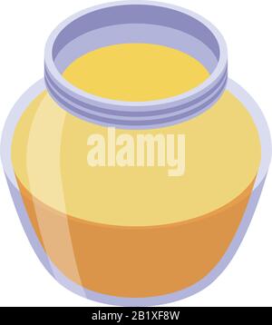 Honey jar icon, isometric style Stock Vector