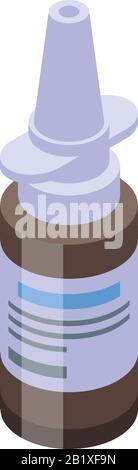 Nose sprayer icon, isometric style Stock Vector