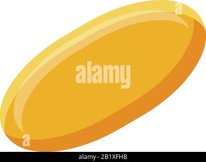 Fish oil capsule icon, isometric style Stock Vector
