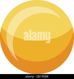 Fish oil sphere icon, isometric style Stock Vector