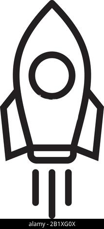 Rocket icon template black color editable. Rocket icon symbol Flat vector illustration for graphic and web design. Stock Vector