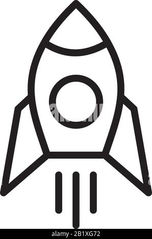 Rocket icon template black color editable. Rocket icon symbol Flat vector illustration for graphic and web design. Stock Vector