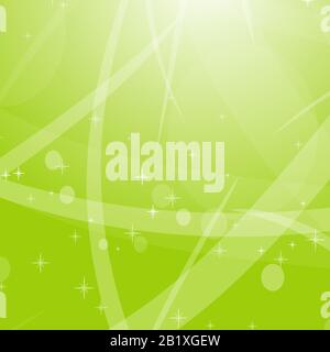 Light green abstract background with stars, circles and stripes. Flat vector illustration Stock Vector