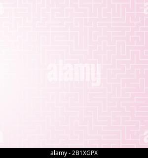 Square color maze pattern. Simple flat vector illustration. For the design of paper wallpapers, fabrics, wrapping paper, covers, web sites Stock Vector