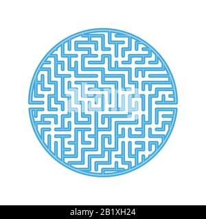 Vector labyrinth background, maze illustration isolated over white ...