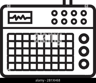 DJ remote for playing and mixing music icon template black color editable. DJ remote for playing and mixing music icon symbol Flat vector illustration Stock Vector
