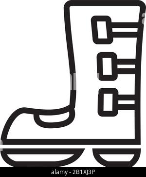 Boots icon template black color editable. Boots icon symbol Flat vector illustration for graphic and web design. Stock Vector