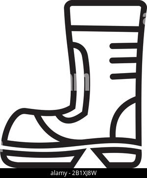 Boots icon template black color editable. Boots icon symbol Flat vector illustration for graphic and web design. Stock Vector