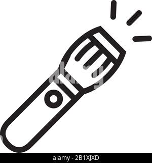 Flash light icon template black color editable. Flash light icon symbol Flat vector illustration for graphic and web design. Stock Vector