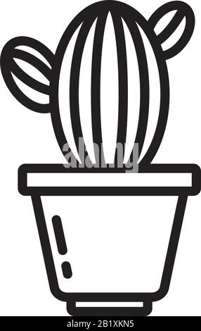 Cactus and Succulent pot icon template black color editable. Cactus and Succulent pot icon symbol Flat vector illustration for graphic and web design. Stock Vector