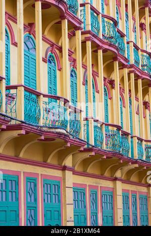 Colonial building on Rua de Joao de Almeida, Macau, China Stock Photo