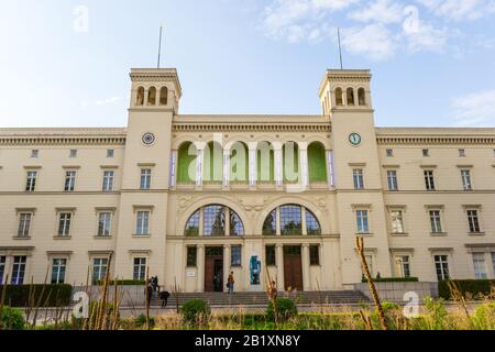 Hamburger Bahnhof facade, Berlin, Germany. Former terminus of the Hamburg-Berlin Railway, it is now a contemporary art museum (Museum für Gegenwart) Stock Photo