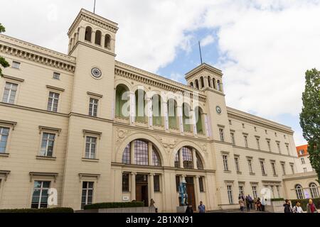 Hamburger Bahnhof facade, Berlin, Germany. Former terminus of the Hamburg-Berlin Railway, it is now a contemporary art museum (Museum für Gegenwart) Stock Photo