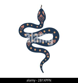 Occult snake symbol vector illustration. Stock Vector