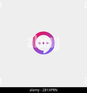 Chat talk Logo Design Simple Vector Illustration Stock Vector