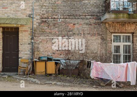 An old house in Uzupis district Vilnius Stock Photo