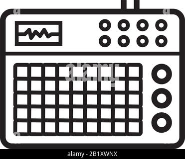 DJ remote for playing and mixing music icon template black color editable. DJ remote for playing and mixing music icon symbol Flat vector illustration Stock Vector