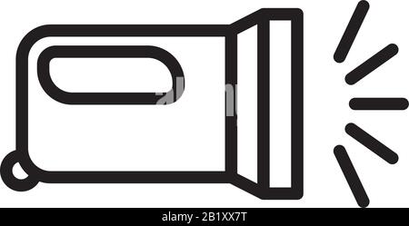 Flash light icon template black color editable. Flash light icon symbol Flat vector illustration for graphic and web design. Stock Vector